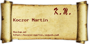 Koczor Martin névjegykártya